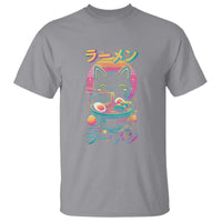 Retro Kawaii Ramen Cat Graphic T Shirt Cute Anime Japanese Japan Inspo - Wonder Print Shop