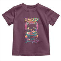 Retro Kawaii Ramen Cat Graphic Toddler T Shirt Cute Anime Japanese Japan Inspo - Wonder Print Shop