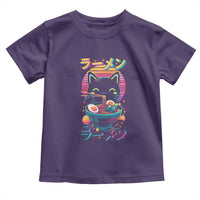 Retro Kawaii Ramen Cat Graphic Toddler T Shirt Cute Anime Japanese Japan Inspo - Wonder Print Shop