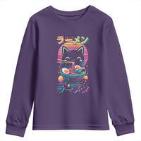 Retro Kawaii Ramen Cat Graphic Youth Sweatshirt Cute Anime Japanese Japan Inspo - Wonder Print Shop