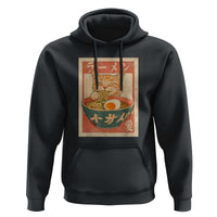 Funny Orange Cat Eating Ramen Hoodie Japanese Vintage Graphic Kawaii Anime - Wonder Print Shop
