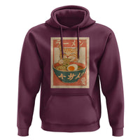 Funny Orange Cat Eating Ramen Hoodie Japanese Vintage Graphic Kawaii Anime - Wonder Print Shop