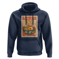 Funny Orange Cat Eating Ramen Hoodie Japanese Vintage Graphic Kawaii Anime - Wonder Print Shop