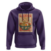 Funny Orange Cat Eating Ramen Hoodie Japanese Vintage Graphic Kawaii Anime - Wonder Print Shop