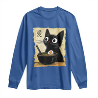 Funny Kawaii Cat Ramen Long Sleeve Shirt Japanese Noodles Lover Anime Otaku Manga Retro