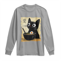 Funny Kawaii Cat Ramen Long Sleeve Shirt Japanese Noodles Lover Anime Otaku Manga Retro