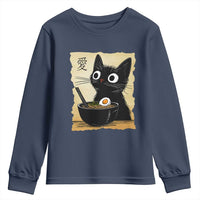 Funny Kawaii Cat Ramen Youth Sweatshirt Japanese Noodles Lover Anime Otaku Manga Retro