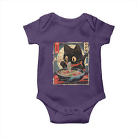 Funny Black Cat Eating Ramen Noodle Graphic Baby Onesie Japanese Kawaii Anime Gifts - Wonder Print Shop