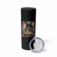 Funny Black Cat Eating Ramen Noodle Graphic Skinny Tumbler Japanese Kawaii Anime Gifts - Wonder Print Shop