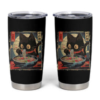 Funny Black Cat Eating Ramen Noodle Graphic Tumbler Cup Japanese Kawaii Anime Gifts - Wonder Print Shop