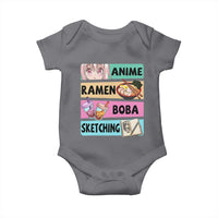 Anime Ramen Boba Sketching Baby Onesie Kawaii Otaku Manga Lover Japanese Pop Culture