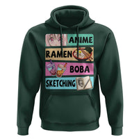 Anime Ramen Boba Sketching Hoodie Kawaii Otaku Manga Lover Japanese Pop Culture