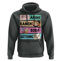 Anime Ramen Boba Sketching Hoodie Kawaii Otaku Manga Lover Japanese Pop Culture