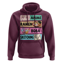 Anime Ramen Boba Sketching Hoodie Kawaii Otaku Manga Lover Japanese Pop Culture