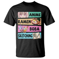 Anime Ramen Boba Sketching T Shirt Kawaii Otaku Manga Lover Japanese Pop Culture - Wonder Print Shop