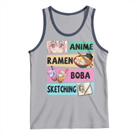 Anime Ramen Boba Sketching Tank Top Kawaii Otaku Manga Lover Japanese Pop Culture