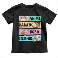 Anime Ramen Boba Sketching Toddler T Shirt Kawaii Otaku Manga Lover Japanese Pop Culture
