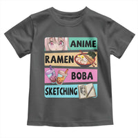 Anime Ramen Boba Sketching Toddler T Shirt Kawaii Otaku Manga Lover Japanese Pop Culture