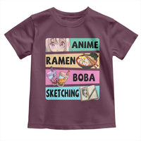 Anime Ramen Boba Sketching Toddler T Shirt Kawaii Otaku Manga Lover Japanese Pop Culture