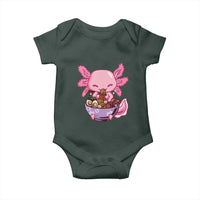 Kawaii Axolotl Eating Ramen Baby Onesie Japanese Noodles Lover Anime Otaku Manga