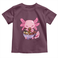 Kawaii Axolotl Eating Ramen Toddler T Shirt Japanese Noodles Lover Anime Otaku Manga
