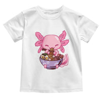 Kawaii Axolotl Eating Ramen Toddler T Shirt Japanese Noodles Lover Anime Otaku Manga