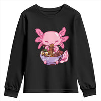 Kawaii Axolotl Eating Ramen Youth Sweatshirt Japanese Noodles Lover Anime Otaku Manga