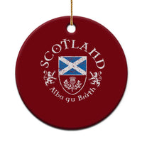 Scotland Alba gu Brath Scottish Thistle Emblem Ceramic Ornament Distressed Vintage Scottish Heritage Pride