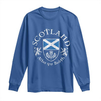 Scotland Alba gu Brath Scottish Thistle Emblem Long Sleeve Shirt Distressed Vintage Scottish Heritage Pride