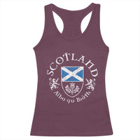 Scotland Alba gu Brath Scottish Thistle Emblem Racerback Tank Top Distressed Vintage Scottish Heritage Pride
