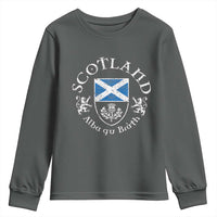 Scotland Alba gu Brath Scottish Thistle Emblem Youth Sweatshirt Distressed Vintage Scottish Heritage Pride