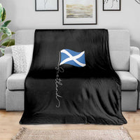 Scotland Saltire Waving Flag Throw Blanket Minimalist Scottish Heritage Pride