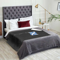 Scotland Saltire Waving Flag Throw Blanket Minimalist Scottish Heritage Pride