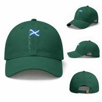 Scotland Saltire Waving Flag Baseball Cap Minimalist Scottish Heritage Pride