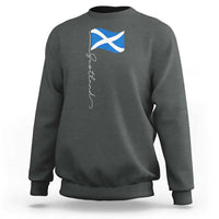 Scotland Saltire Waving Flag Sweatshirt Minimalist Scottish Heritage Pride