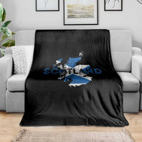Scotland Map Saltire Flag Scottish Heritage Throw Blanket Vintage Country Pride