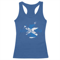 Scotland Map Saltire Flag Scottish Heritage Racerback Tank Top Vintage Country Pride