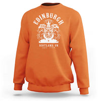 Edinburgh Scotland UK Est 1130 Sweatshirt Royal Coat of Arms In Defens Historic Crest Graphic