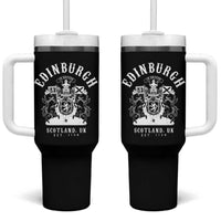 Edinburgh Scotland UK Est 1130 Tumbler With Handle Royal Coat of Arms In Defens Historic Crest Graphic
