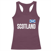 Scotland Saltire Flag Minimalist Athletic College Style Racerback Tank Top