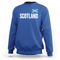 Scotland Saltire Flag Minimalist Athletic College Style Sweatshirt
