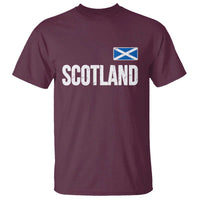 Scotland Saltire Flag Minimalist Athletic College Style T Shirt
