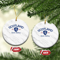 Scotland Celtic Nation Est 843 Ceramic Ornament Lion Rampant Shield Patriotic Scottish Heritage