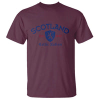 Scotland Celtic Nation Est 843 T Shirt Lion Rampant Shield Patriotic Scottish Heritage