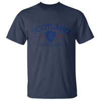 Scotland Celtic Nation Est 843 T Shirt Lion Rampant Shield Patriotic Scottish Heritage