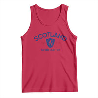 Scotland Celtic Nation Est 843 Tank Top Lion Rampant Shield Patriotic Scottish Heritage