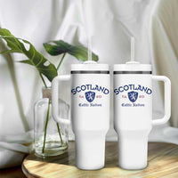 Scotland Celtic Nation Est 843 Tumbler With Handle Lion Rampant Shield Patriotic Scottish Heritage