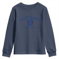 Scotland Celtic Nation Est 843 Youth Sweatshirt Lion Rampant Shield Patriotic Scottish Heritage