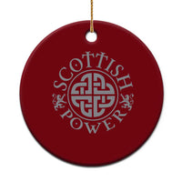 Scottish Power Celtic Knotwork Shield Emblem Ceramic Ornament Traditional Tribal Heritage Scottish Pride