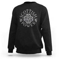 Scottish Power Celtic Knotwork Shield Emblem Sweatshirt Traditional Tribal Heritage Scottish Pride
